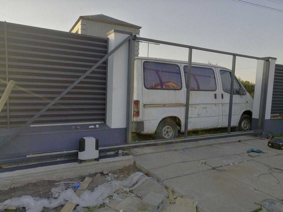 Готові ворота під профлист, жалюзі, ранчо.Відкатний каркас з Т-профілю