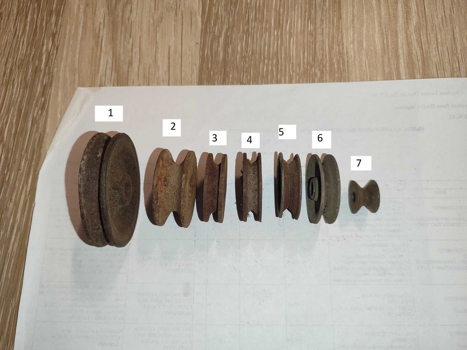 Такелажные Блоки и Ролики к Ним, а Также Добавочные Ролики к Шкивам