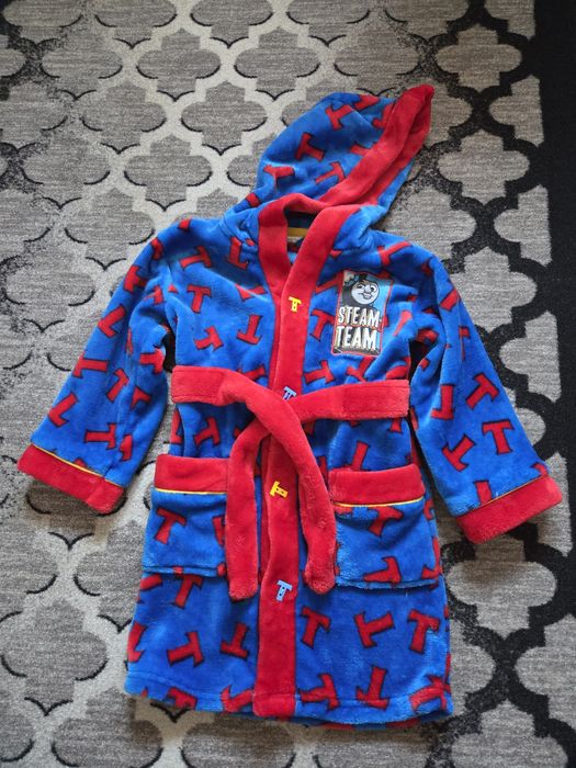 Szlafrok kąpielowy z kapturem  Tomas &Friends z kieszeniami