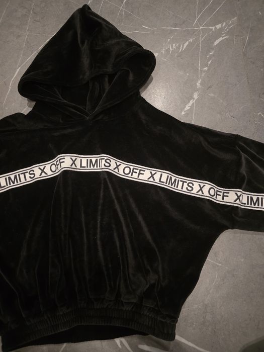 Ciepła czarna bluza welur x limits  x off. Rozm uni nowa