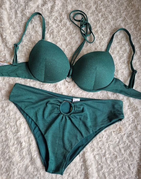 Shine Green Hollywood L 85B/80C/75D, 4 zielony z połyskiem  push up