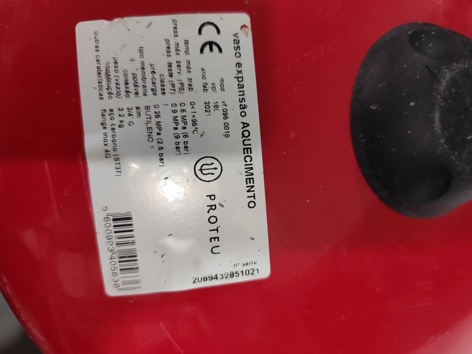 Vaso de espansão para aquecimento