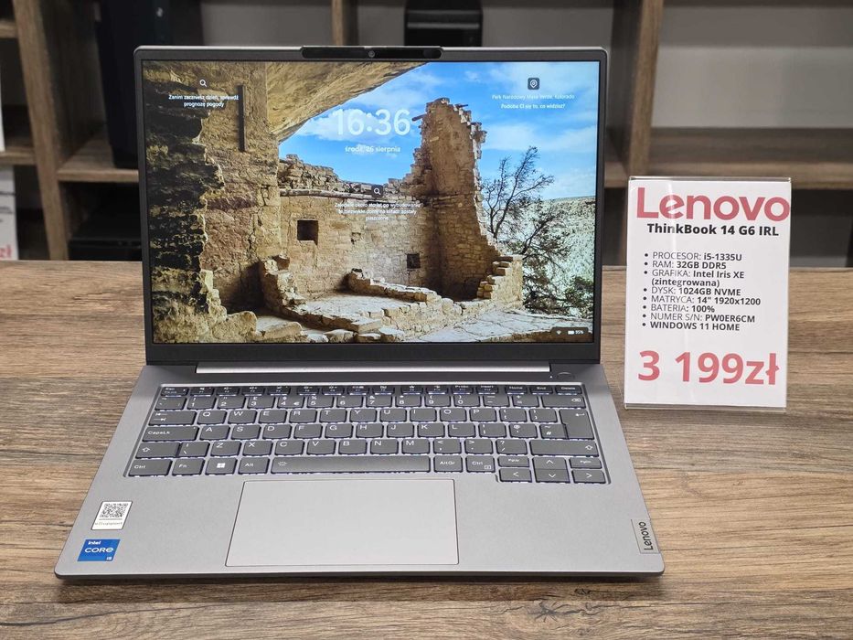 Laptop Lenovo ThinkBook 14 G6 IRL i5-1355U/32GB/1024GB/WIN11 stan db gwarancja