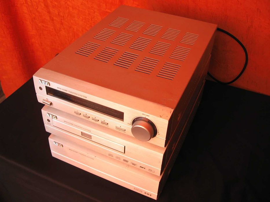 AEG Wieża Wzmacniacz Amplituner+CD Tuner z RDS+DVD Mp3 końcówka mocy