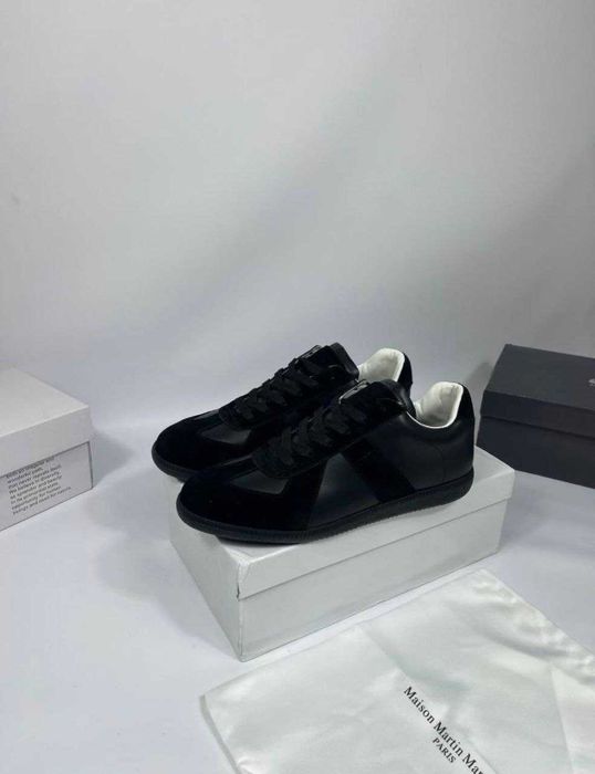 [БЕЗ ПЕРЕДОПЛАТИ] Кросівки Maison Margiela Replica black низькі замш