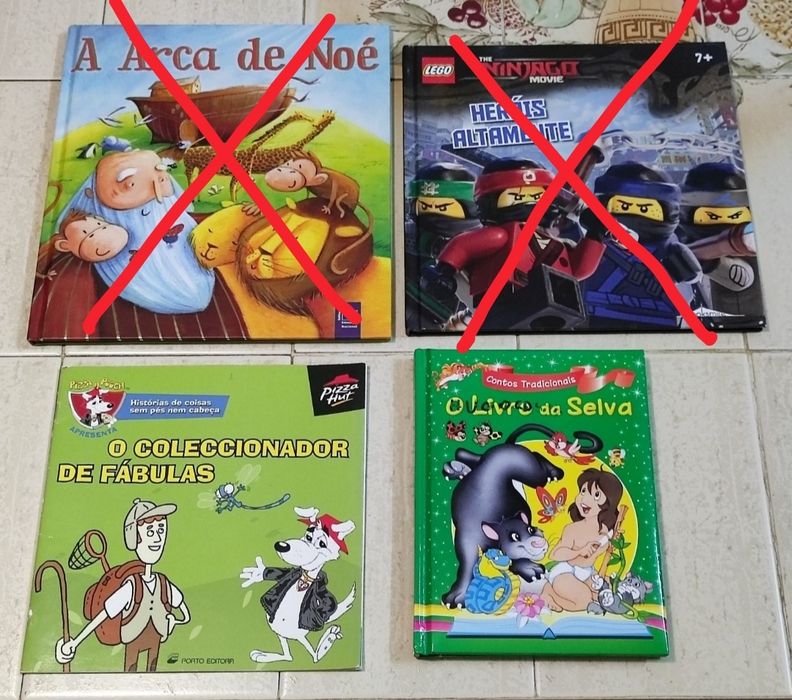 Vários livros para crianças