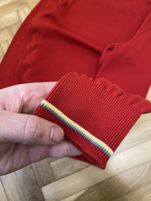 Męski czerwony sweter Lacoste S bawełniany