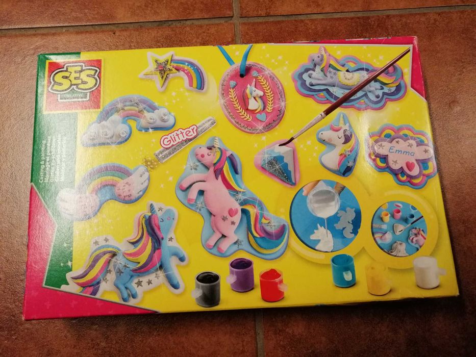 Zestaw Zabawkowy SES do Modelowania i Malowania Figurki Jednorożca
