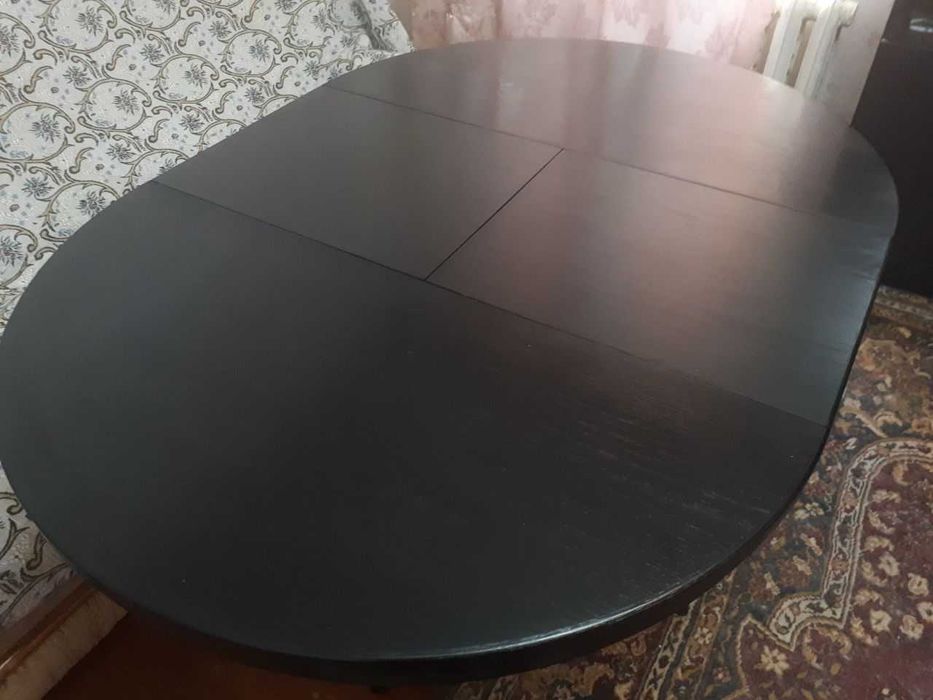 Стол раскладной круглый черный