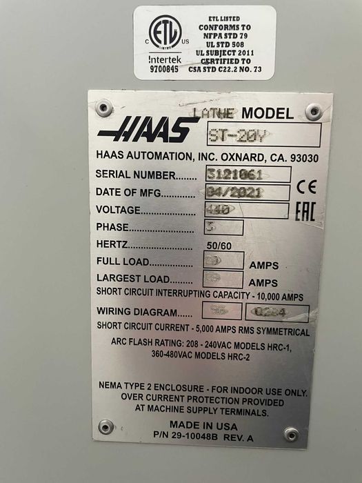 Centrum Tokarskie HAAS ST-20Y