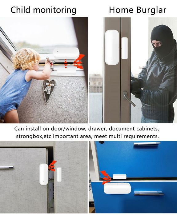 Умный Wi-Fi Датчик Открытия Дверей и Окон