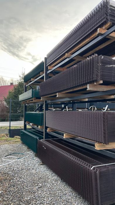 Panel ogrodzeniowy ocynkowany+RAL 123x250 cm fi 4 mm