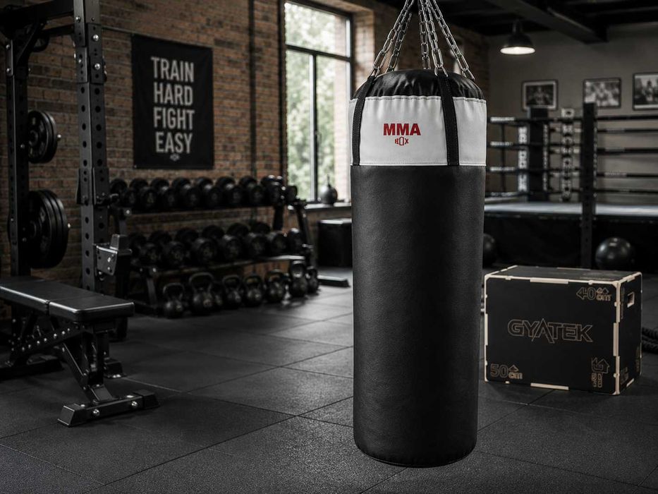 Worek Bokserski Worek Treningowy Boks Worek MMA do Boksu 80x30 Pełny z Uchwytem do Kickboxingu Sprzęt Bokserski Domu do Siłowni