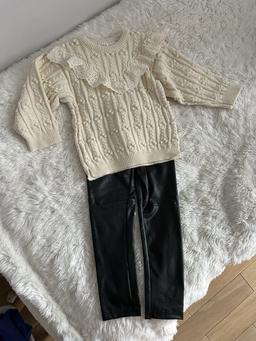 Шкіряні лосинки і светрик Zara 116р