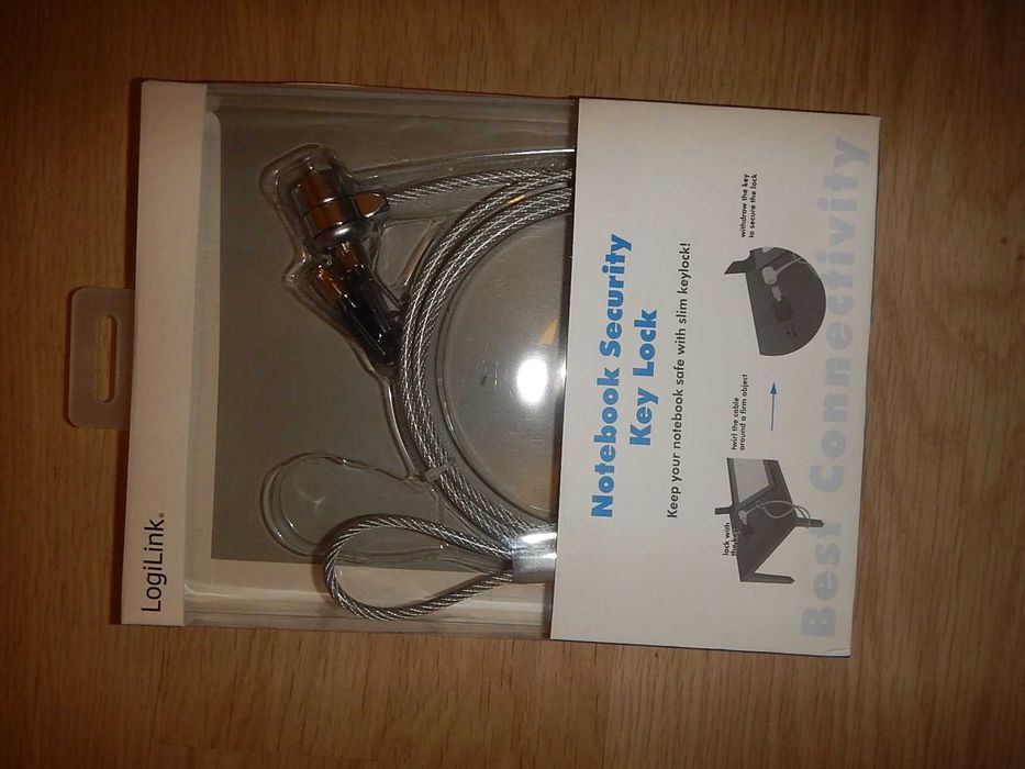Linka zabezpieczająca LogiLihnk do notebook z kluczykiem 1,5m