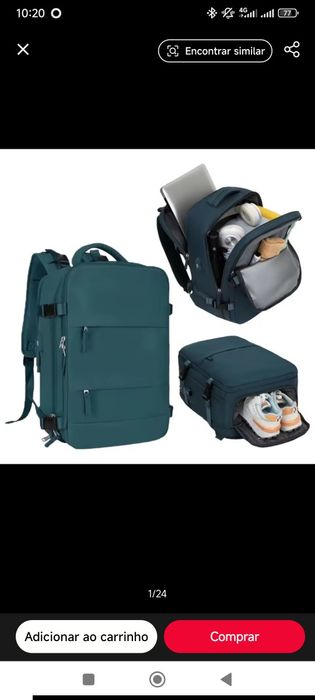 Mochila viagem avião