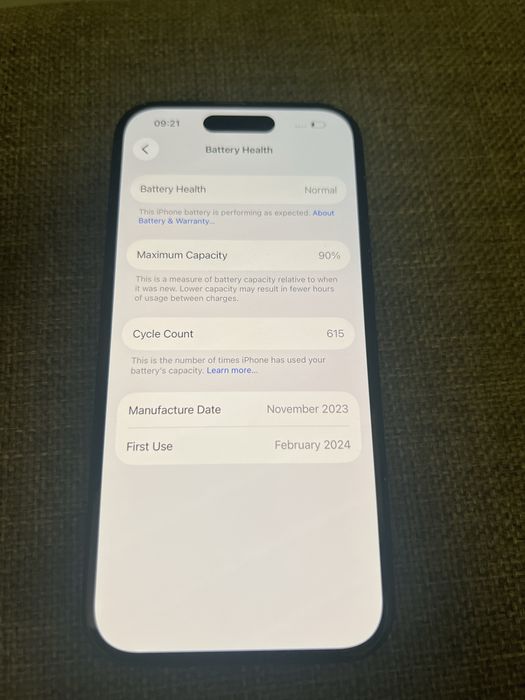 Iphone 15 128gb, 90% bateria, gwarancja
