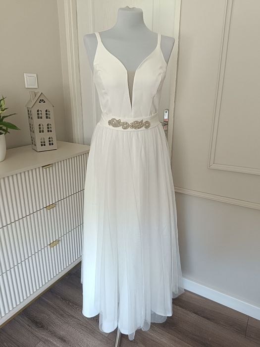 Lacoria suknia ślubna tiulowa piękna XS/S