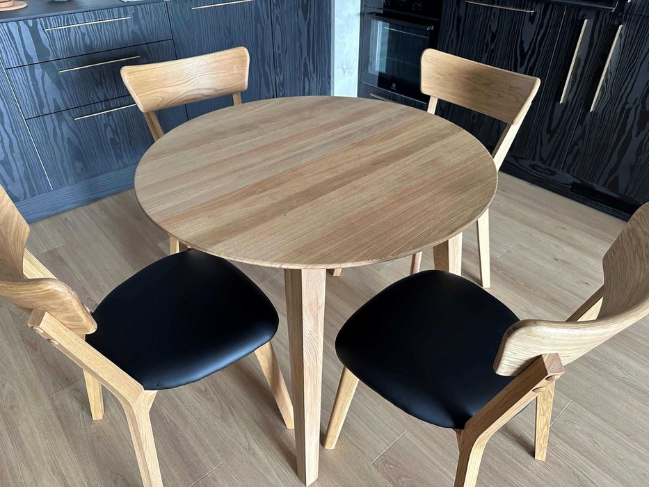 Nowe: stół i 4 krzesła lity dąb olejowany + GRATIS