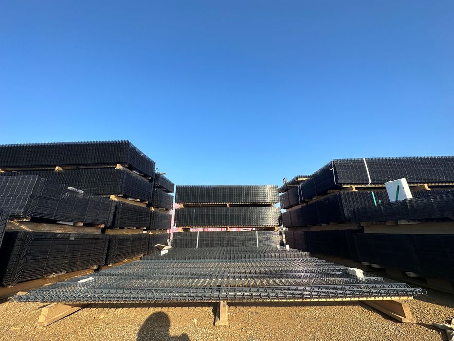 Ogrodzenie panelowe 3D KOMPLET słupki panele podmurówki obejmy BRAMY