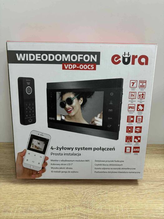 Wideodomofon EURA VDP-00C5 / 7" / Wi-Fi / Kamera 1080p / Szyfrator.