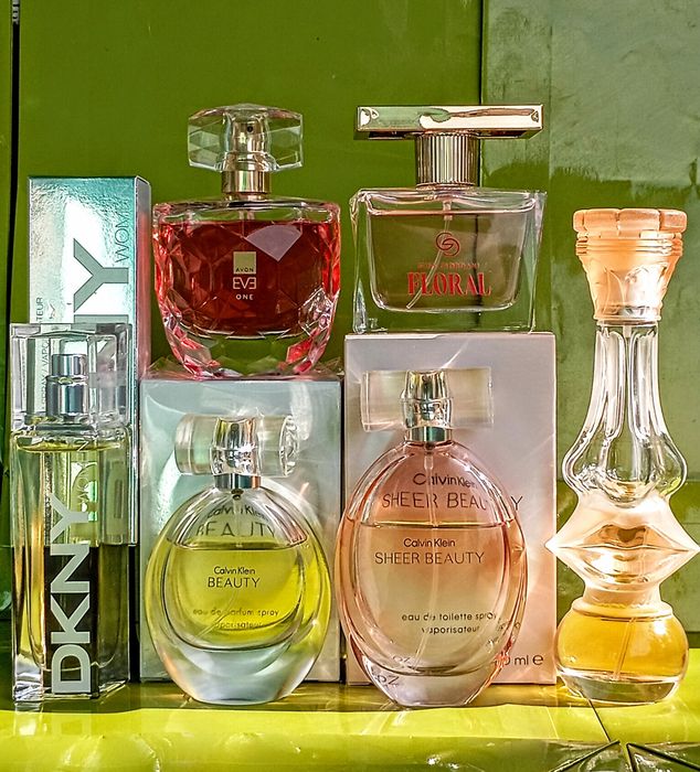 Dkny, Calvin Klein, Salvador dal, Oriflame, Avon.