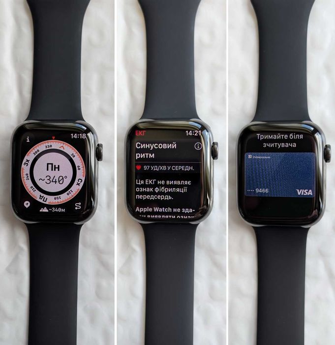 Open Box стан нових Stainless Steel Apple Watch 7 45 mm Graphite