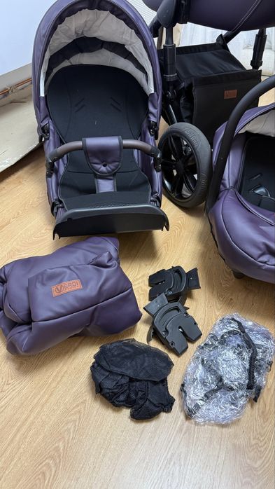 Коляска 3 в 1 Verdi Mocca фіолетова