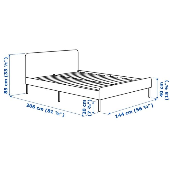 Cama Slatum IKEA Cinza claro