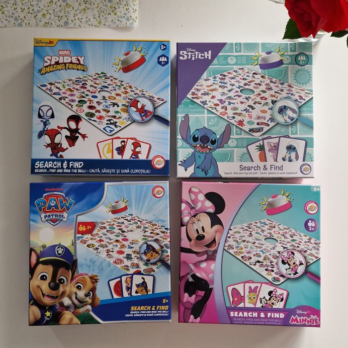 4 gry search and find disney marvel psi patrol minnie spidey stitch