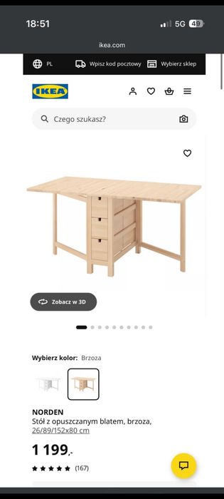 Stolik norden Ikea