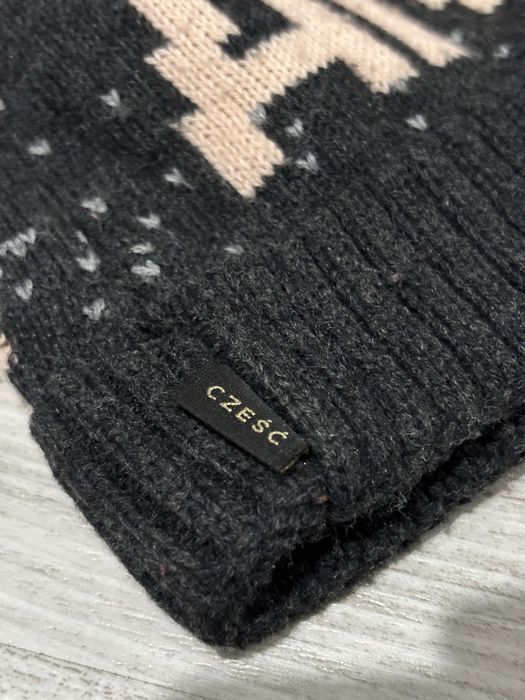 Czapka zimowa ciepła z pomponem ptns Angina Cześć