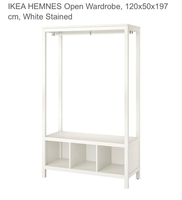 Roupeiro aberto branco hemnes ikea