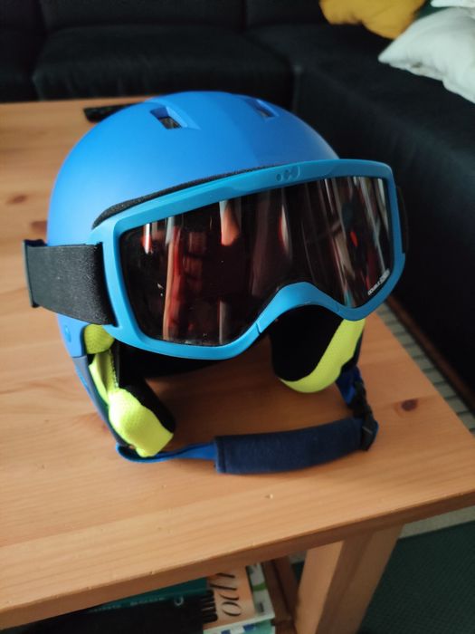 Kask narciarski dzieciecy XS 48-52 + gogle