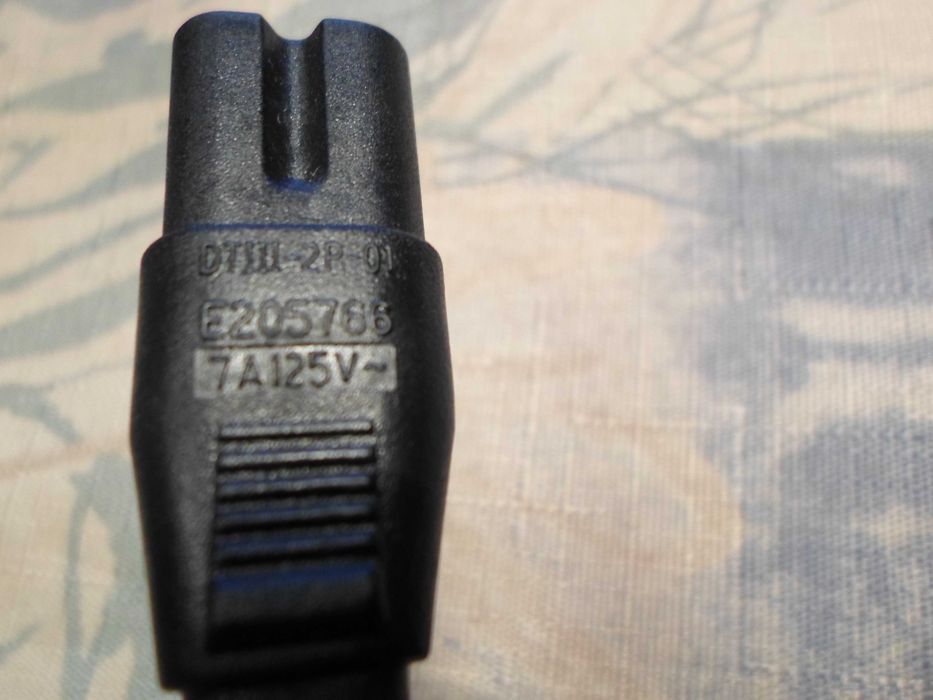 Кабель питания 1,5m, PC-184/2 -IEC-C7 2 pin американская вилка+адаптер