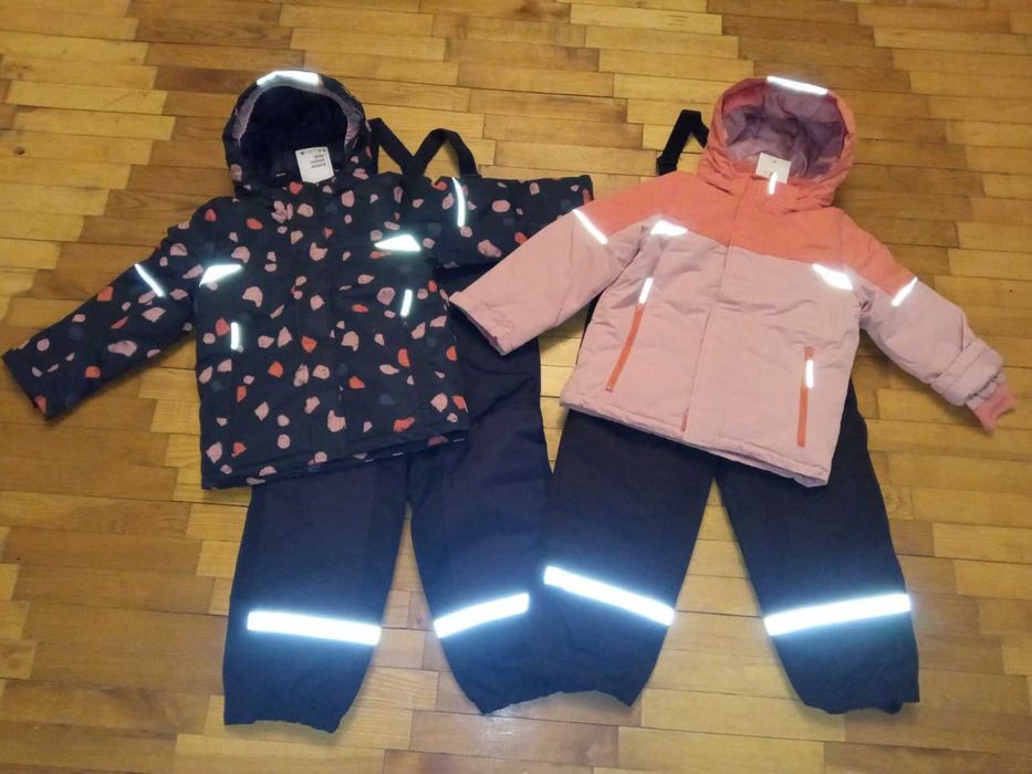 Зимний костюм H&M лыжный комбинезон для девочки близнецов