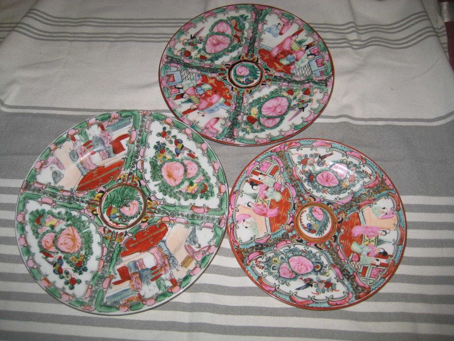 pratos decorativos em mandarim