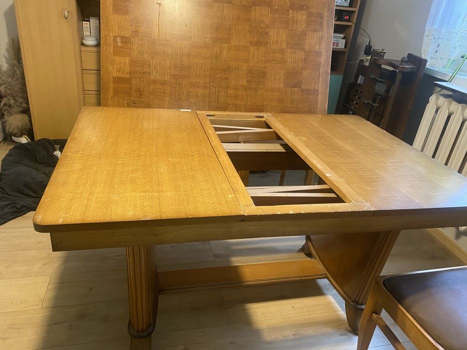 Stół Holenderski drewniany 6 krzeseł