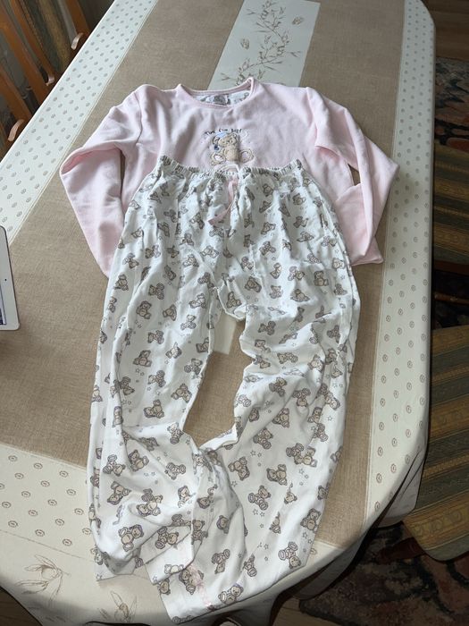 Piżama flanela bluza haftowana