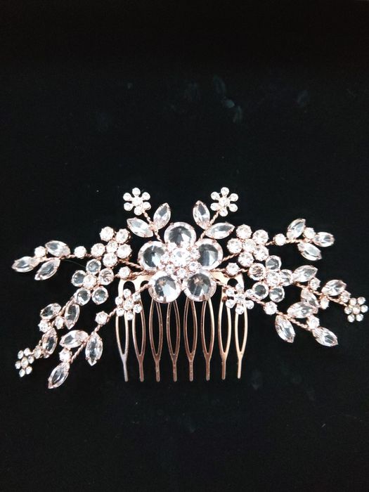 Grzebyk do włosów ślubny Rose Gold