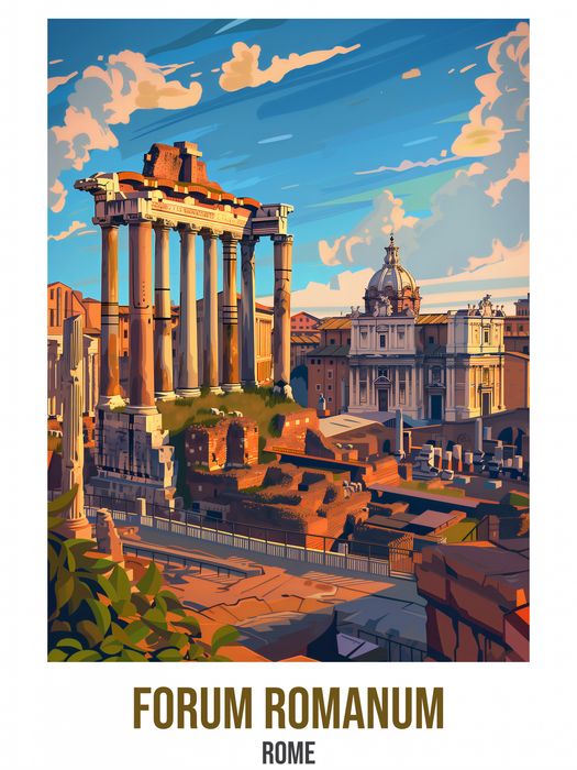 Plakat 30x40cm Forum Romanum, Rome