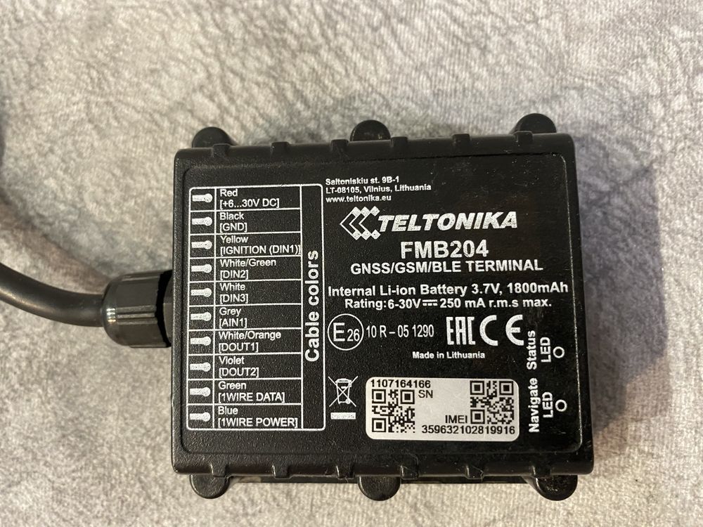 GPS трекер для лодки Teltonika FMB 204 (Телтоника ФМБ 204): 1 300 грн ...
