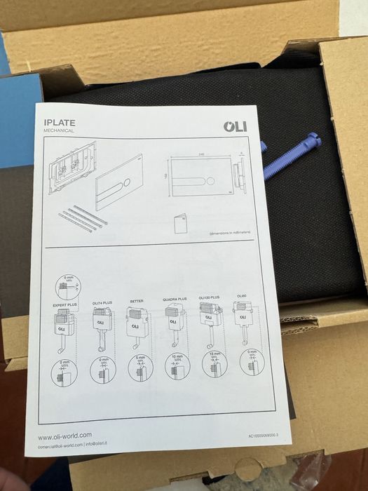 Placa de comando sanita oli 80 slim cromado novos