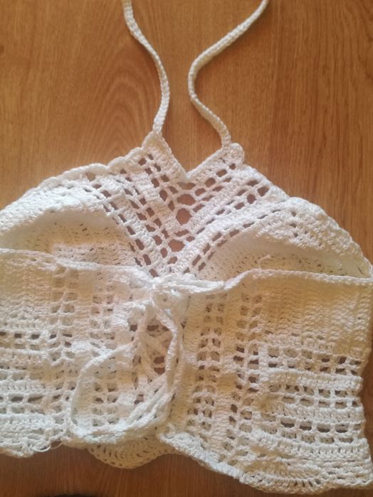 Tops de crochê feito a mão