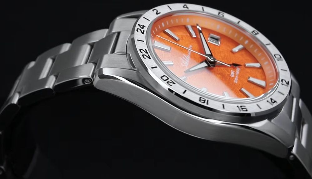Годинник Addiesdive GMT 38мм AD2548 кварц orange