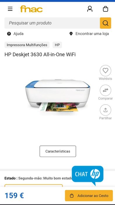 Impressora HP deskjet 3630 all-in-one wifi