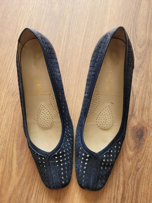 Sapatos de salto alto, azuis, de verão, nº39