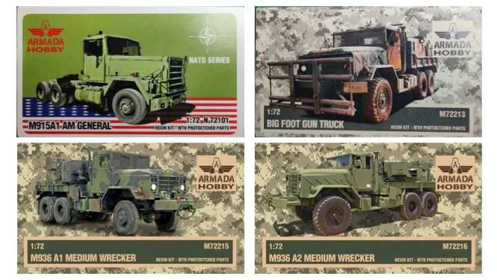 Kits modelismo em resina,  1/72 ArmadaHobby - Camiões