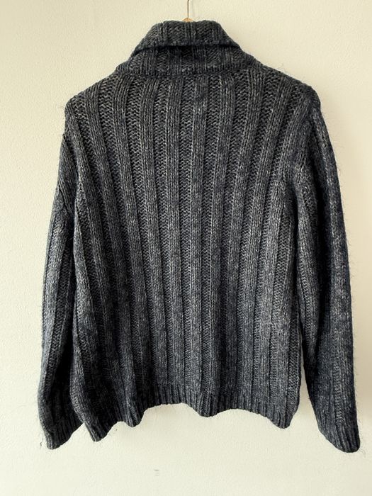 Sweter Big Star granatowy wełna wełniany zimowy gruby alpaka