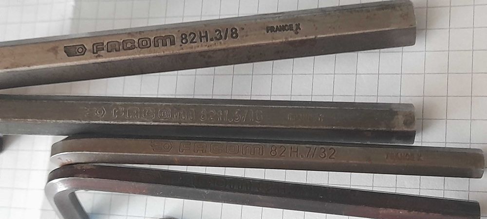 6 Chaves sextavadas em polegadas 82H – Facom